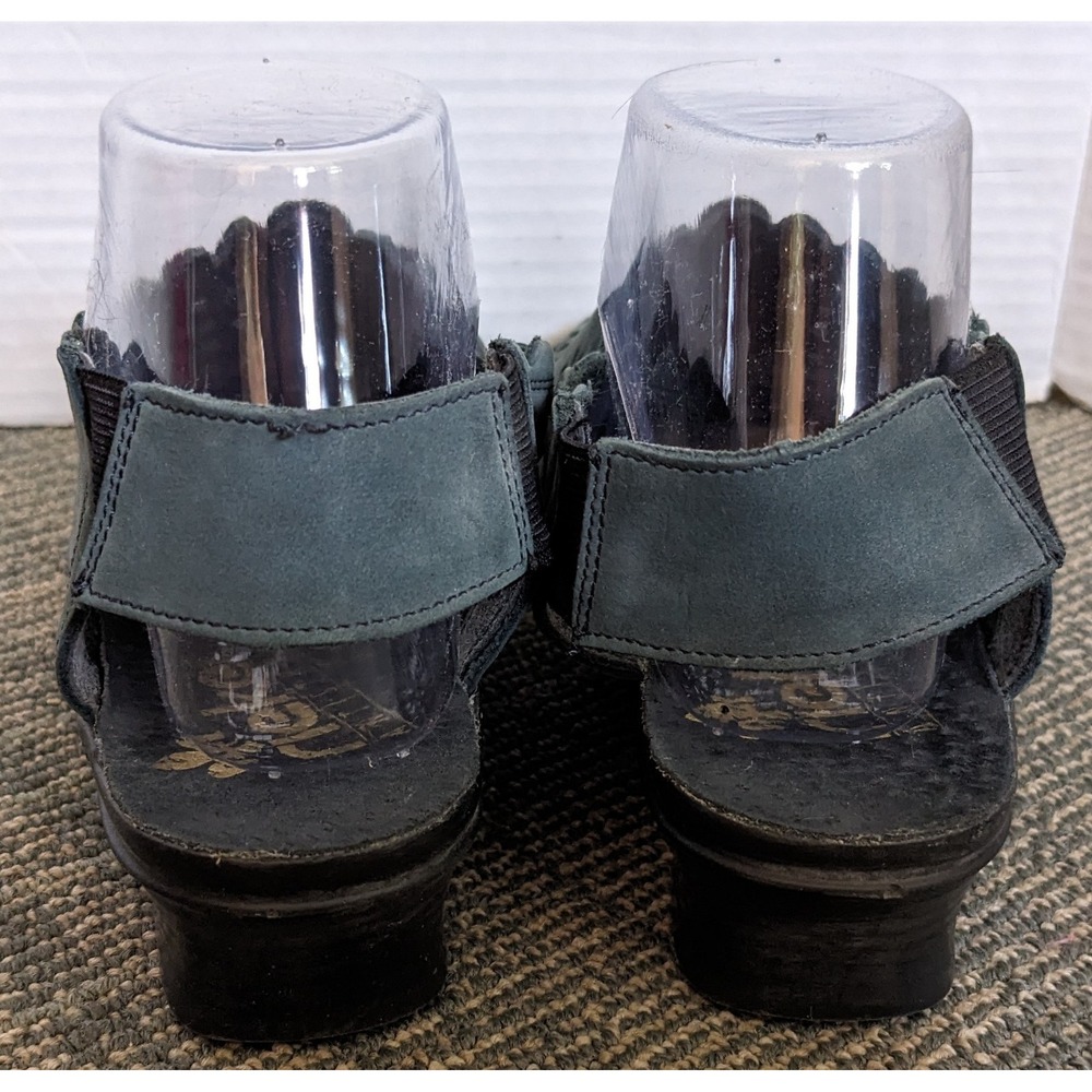 Rieker Womens Blue Suede Slingback Wedge Shoes 40 Antistress Cut Out‎ Low Heels - Picture 3 of 6